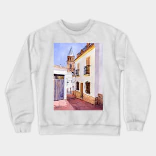 View of the church. Fondón Crewneck Sweatshirt